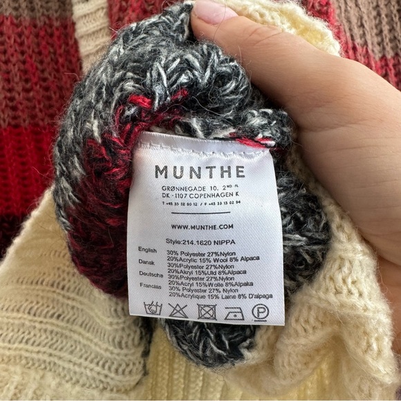 Munthe Nippa Stripe Cardigan Sweater size 38/8 - Picture 5 of 6